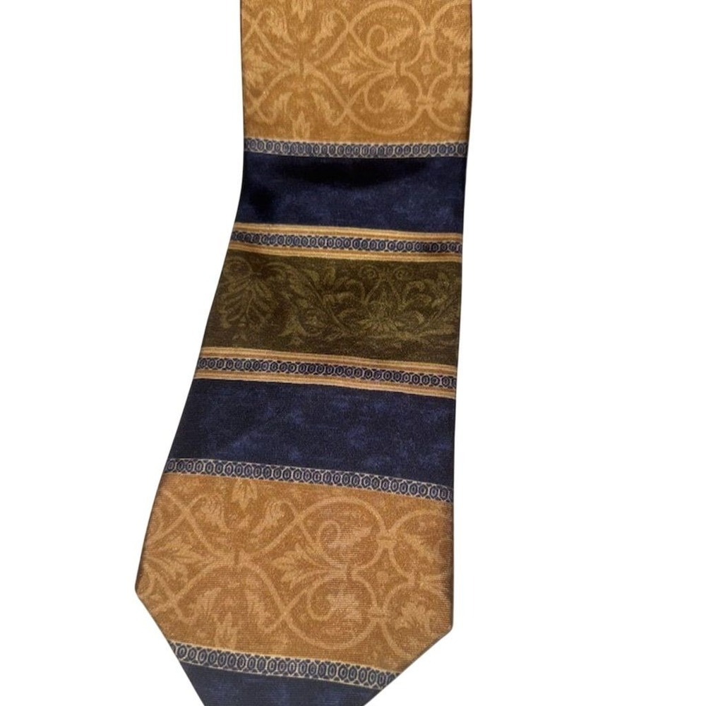 Vtg Etienne Aigner‎ Men's Silk Geometric Repp Designer Necktie Careercore corp